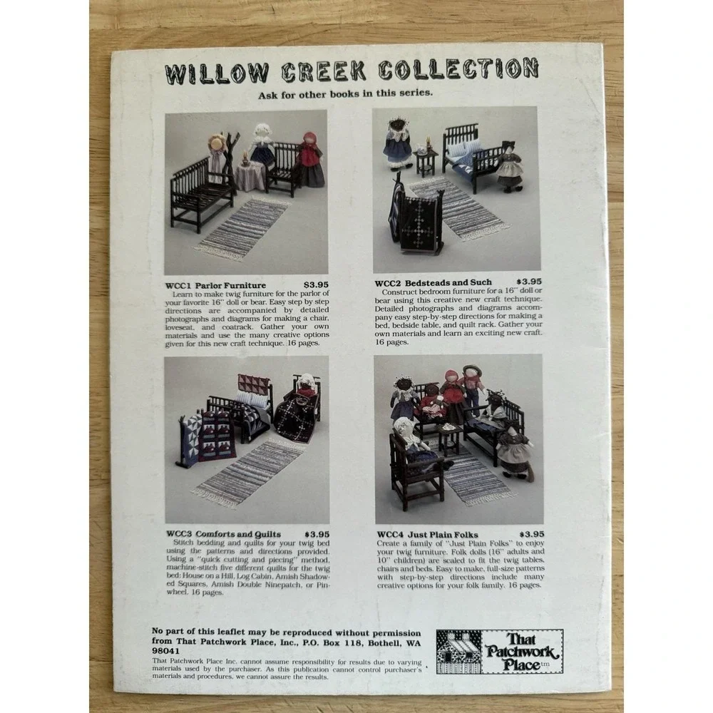Bedsteads And Such‎ Willow Creek Collection 1986 Booklet By That Patchwork Place